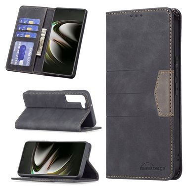 Peňaženkové kožené puzdro MAGNETIC na Samsung Galaxy S22 5G - Čierna
