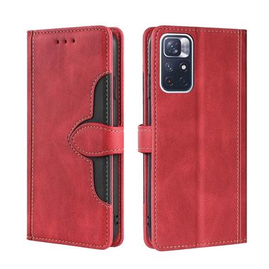 Peňaženkové kožené puzdro MAGNETIC na Xiaomi Redmi Note 11 / 11S - Červená