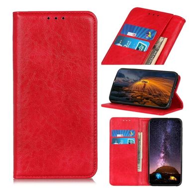 Peňaženkové kožené puzdro MAGNETIC na Xiaomi Redmi Note 9 - Červená