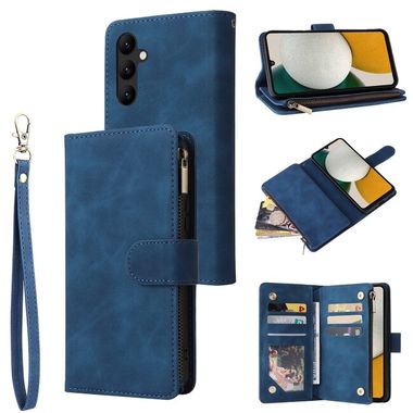 Peňaženkové kožené puzdro MULTI-CARD na Samsung Galaxy A34 5G – Modrá