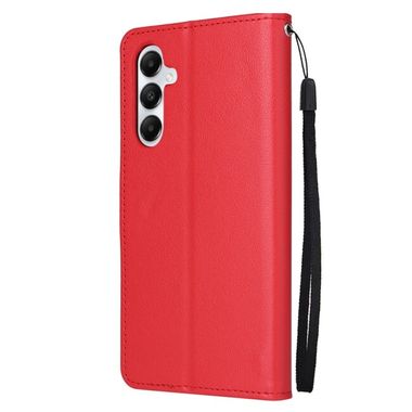 Peňaženkové kožené puzdro Multifunctional Flip na Samsung Galaxy A05s - Červená