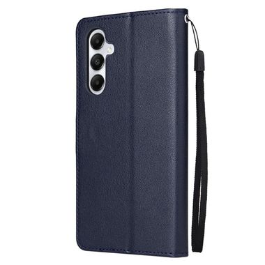 Peňaženkové kožené puzdro Multifunctional Flip na Samsung Galaxy A05s - Modrá