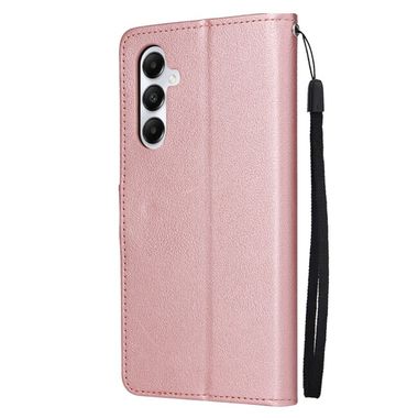 Peňaženkové kožené puzdro Multifunctional Flip na Samsung Galaxy A05s - Ružovo zlatá