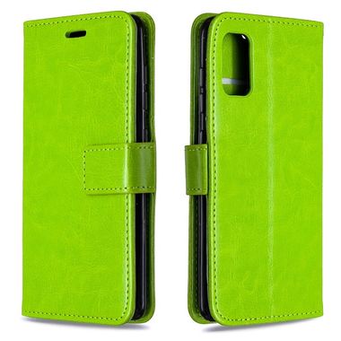 Peňaženkové kožené puzdro na Samsung Galaxy A41-Zelený