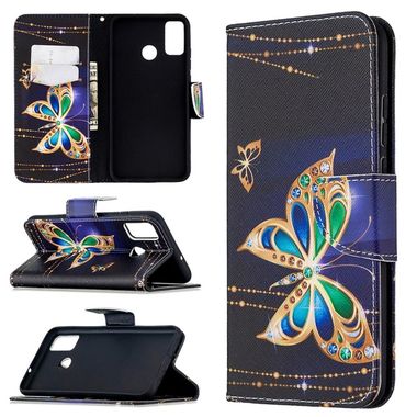Peňaženkové kožené puzdro na Honor 9X Lite - Big Butterfly