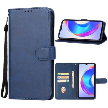 Peňaženkové kožené puzdro na Honor X6a - Modrá