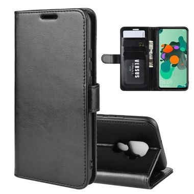 Peňaženkové kožené puzdro na Huawei Mate 30 Lite– Čierna
