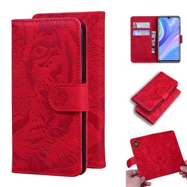 Peňaženkové kožené puzdro na Huawei P Smart S - Červená