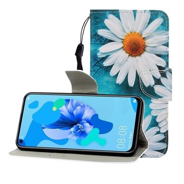 Peňaženkové kožené puzdro na Huawei P20 Lite (2019) - Chrysanthemum
