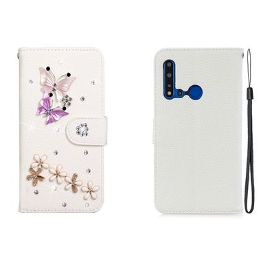 Peňaženkové kožené puzdro na Huawei P20 Lite (2019) - Five Flowers Butterfly