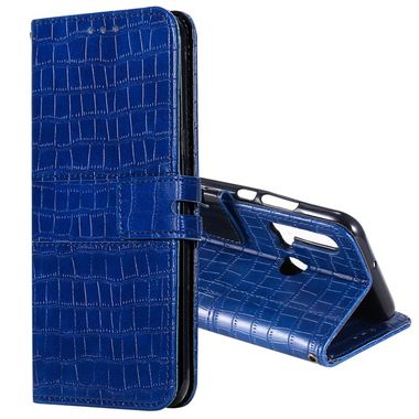 Peňaženkové kožené puzdro na Huawei P20 Lite (2019) - Modrý