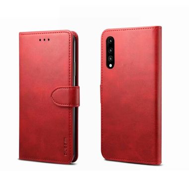 Peňaženkové kožené puzdro na Huawei P20 Pro – Červená