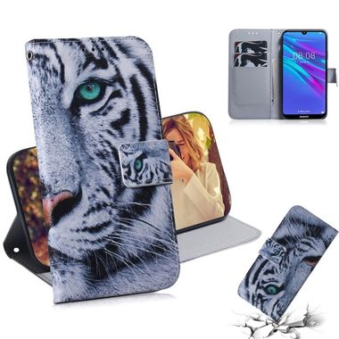 Peňaženkové kožené puzdro na Huawei Y6 (2019) - Head of Tiger