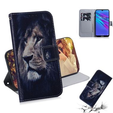 Peňaženkové kožené puzdro na Huawei Y6 (2019) - Lion