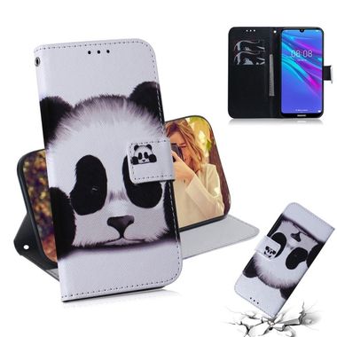 Peňaženkové kožené puzdro na Huawei Y6 (2019) - Sad Panda
