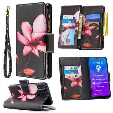 Peňaženkové kožené puzdro na Huawei Y7 (2019) - Lotus