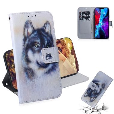 Peňaženkové kožené puzdro na iPhone 12 Mini - White Wolf