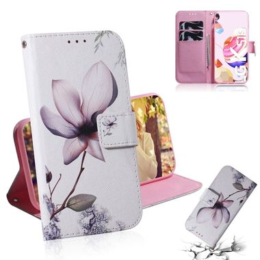 Peňaženkové kožené puzdro na LG K51S - Magnolia Flower