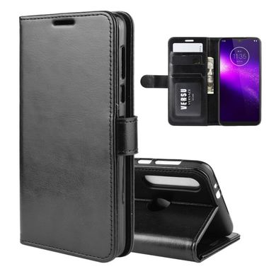 Peňaženkové kožené puzdro na Motorola Moto G8 Play - Čierna