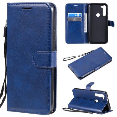 Peňaženkové kožené puzdro na Motorola Moto G8 Power - Modrá
