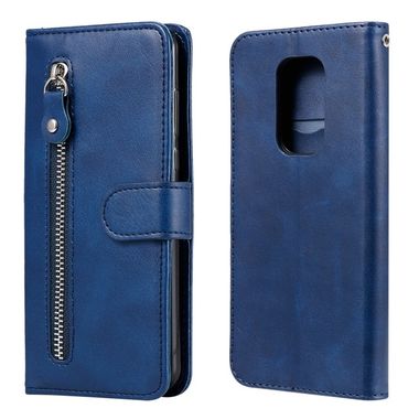Peňaženkové kožené puzdro na Motorola Moto G9 PLay / E7 Plus - Zipps / Modrá
