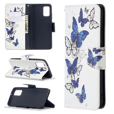 Peňaženkové kožené puzdro na Samsung Galaxy A02s - Butterfly Swarm