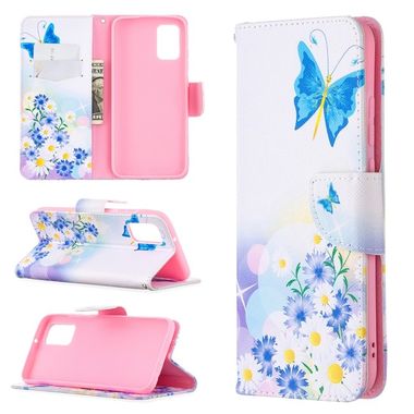 Peňaženkové kožené puzdro na Samsung Galaxy A02s - Flower and Butterfly