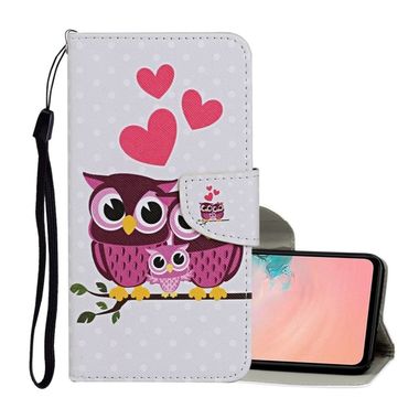 Peňaženkové kožené puzdro na Samsung Galaxy A02s - Owl Family