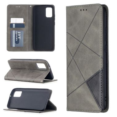 Peňaženkové kožené puzdro na Samsung Galaxy A02s - Šedá