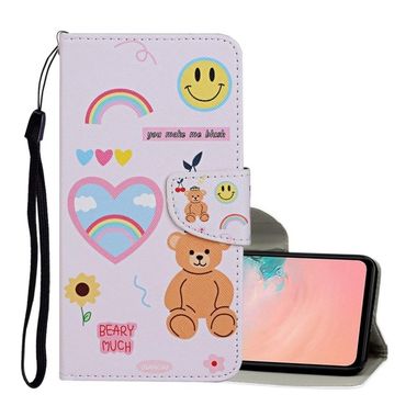 Peňaženkové kožené puzdro na Samsung Galaxy A02s - Smiling Bear