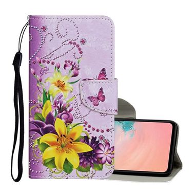 Peňaženkové kožené puzdro na Samsung Galaxy A02s - Yellow Flower Butterfly