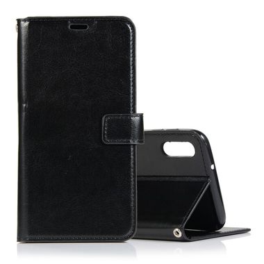Peňaženkové kožené puzdro na Samsung Galaxy A10 - Čierna