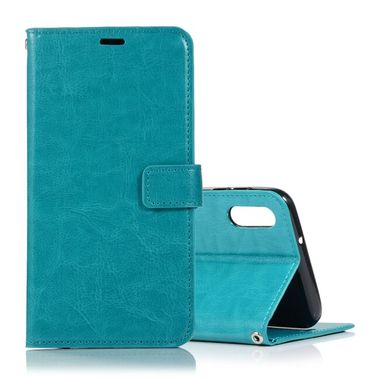 Peňaženkové kožené puzdro na Samsung Galaxy A10 - Modrá