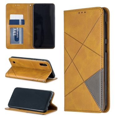 Peňaženkové kožené puzdro na Samsung Galaxy A10 - Žltý
