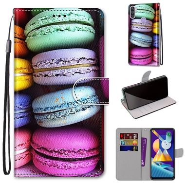 Peňaženkové kožené puzdro na Samsung Galaxy A11 / M11 - Colorful Layer Cake
