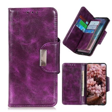 Peňaženkové kožené puzdro na Samsung Galaxy A11 / M11 - Fialová