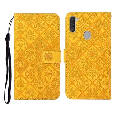 Peňaženkové kožené puzdro na Samsung Galaxy A11 / M11 - Žltá