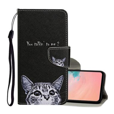 Peňaženkové kožené puzdro na Samsung Galaxy A12 - Little Cat
