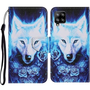 Peňaženkové kožené puzdro na Samsung Galaxy A12 - Rose Wolf
