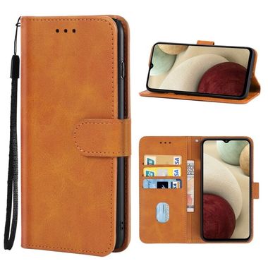 Peňaženkové kožené puzdro na Samsung Galaxy A13 - Hnedá