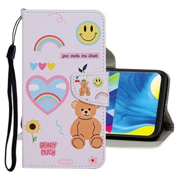 Peňaženkové Kožené puzdro na Samsung Galaxy A20e - Bear