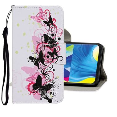 Peňaženkové kožené puzdro na Samsung Galaxy A21s - Butterfly