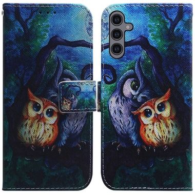 Peňaženkové kožené puzdro na Samsung Galaxy A24 - Oil Painting Owl