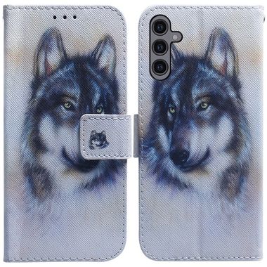 Peňaženkové kožené puzdro na Samsung Galaxy A24 - White Wolf