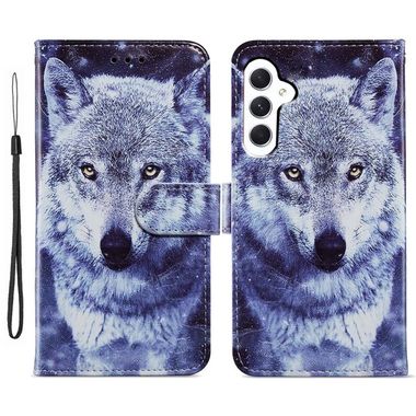 Peňaženkové kožené puzdro na Samsung Galaxy A25 5G - White Wolf