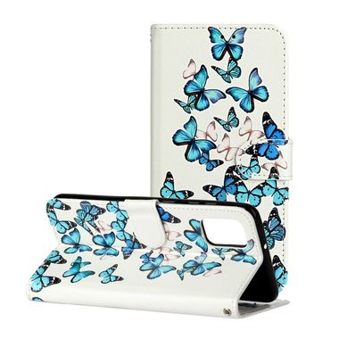 Peňaženkové kožené puzdro na Samsung Galaxy A31 - Blue Butterfly