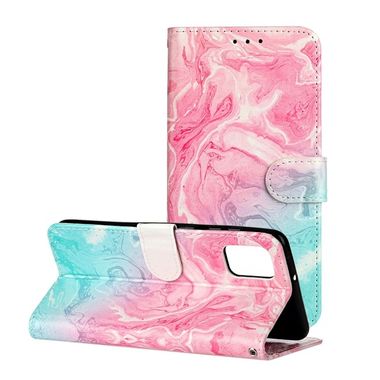 Peňaženkové kožené puzdro na Samsung Galaxy A31 - Pink Green Marble