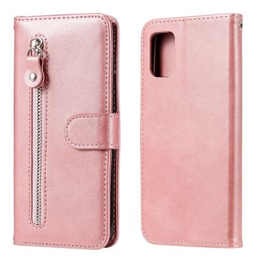 Peňaženkové kožené puzdro na Samsung Galaxy A31 - Ružovozlatý