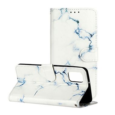 Peňaženkové kožené puzdro na Samsung Galaxy A31 - White Marble