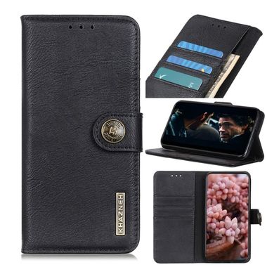 Peňaženkové kožené puzdro KHAZNEH na Samsung Galaxy A32 5G - Čierna